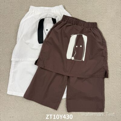 拼接假两件裙裤